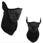 Neoprene face protection mask, black color